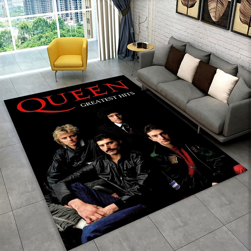 Q Kids Outdoor - Retro Q-Queen Band Non-Slip Area Rug