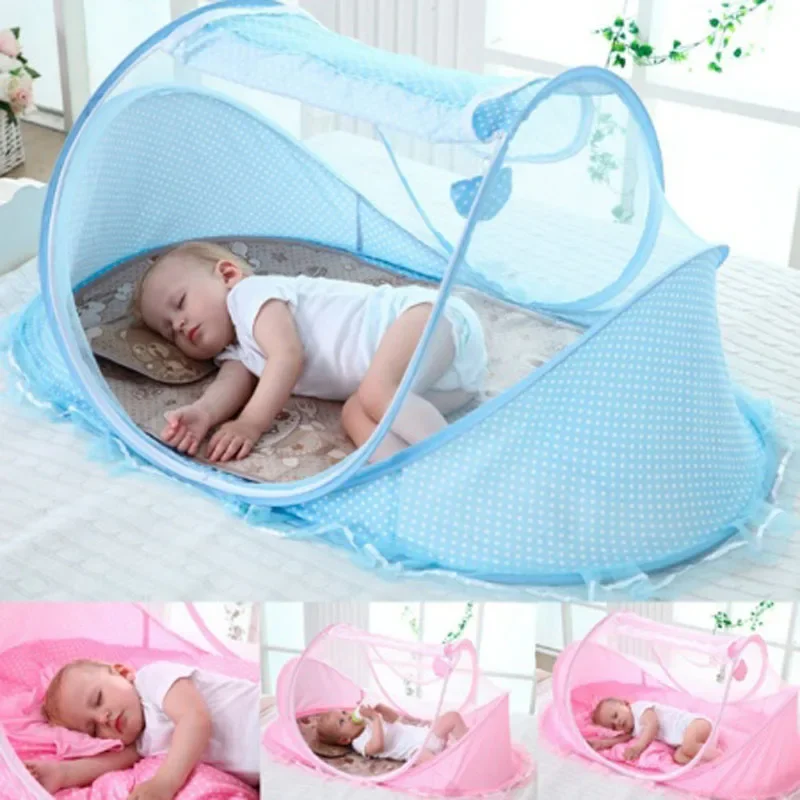 Kids Outdoor Daybed - 0-3Years Portable Foldable Baby Netting Polyes