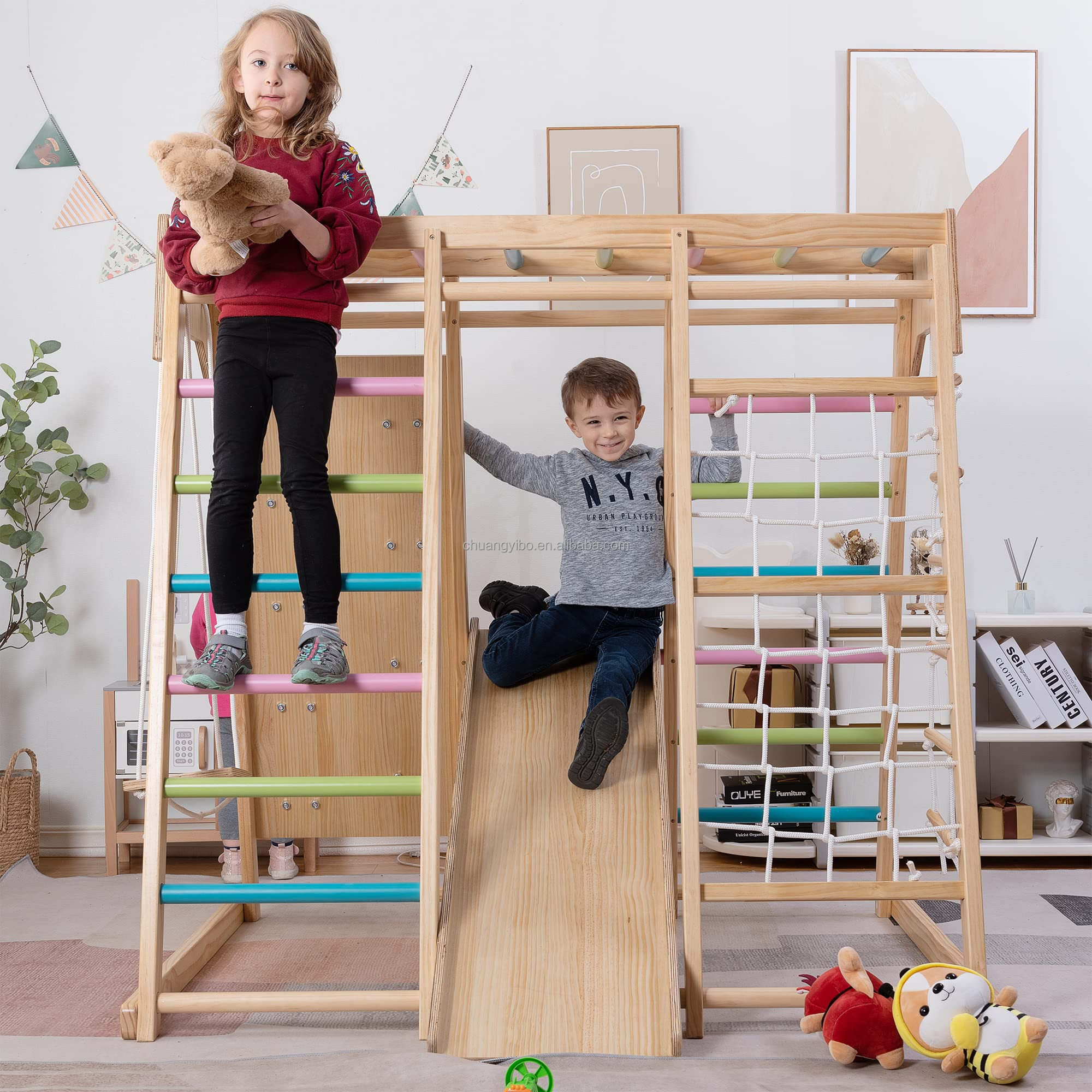 Kids Outdoor Climbing Equipment - Climbing Walls Amusement Park Products Wooden
