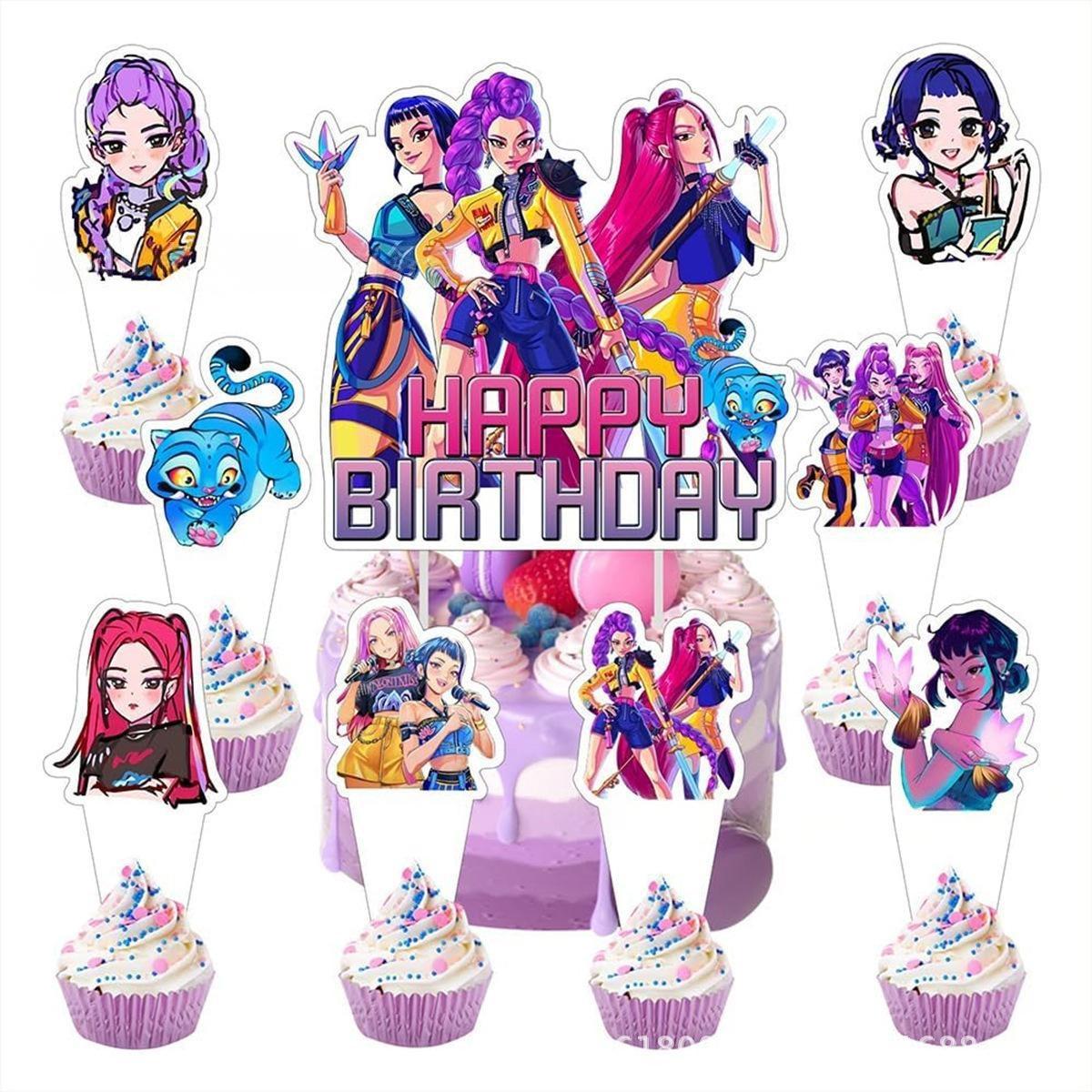 Kids Outdoor Kitchen Set - New Cute Cartoon Anime Birthday Party