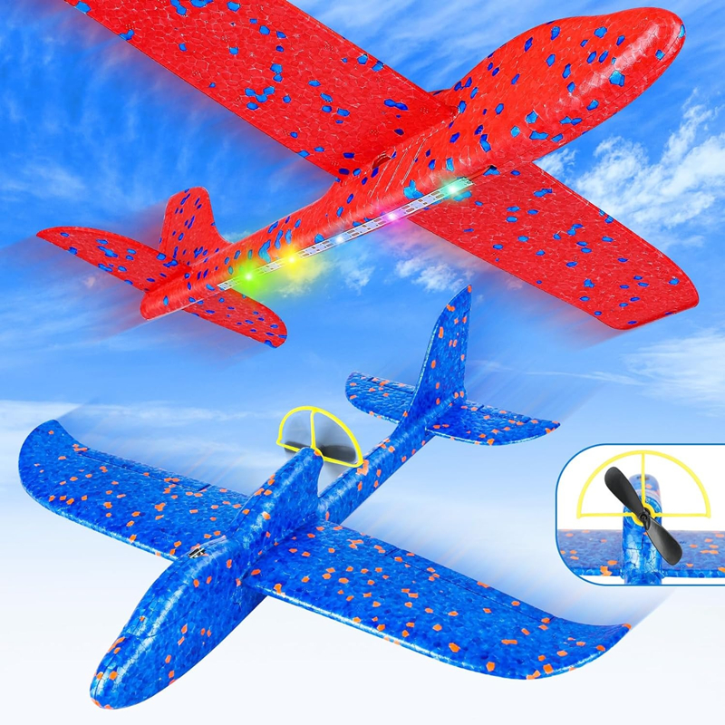 Kids Outdoor Equipment - Electric Foam Plane Glider Hand Throw