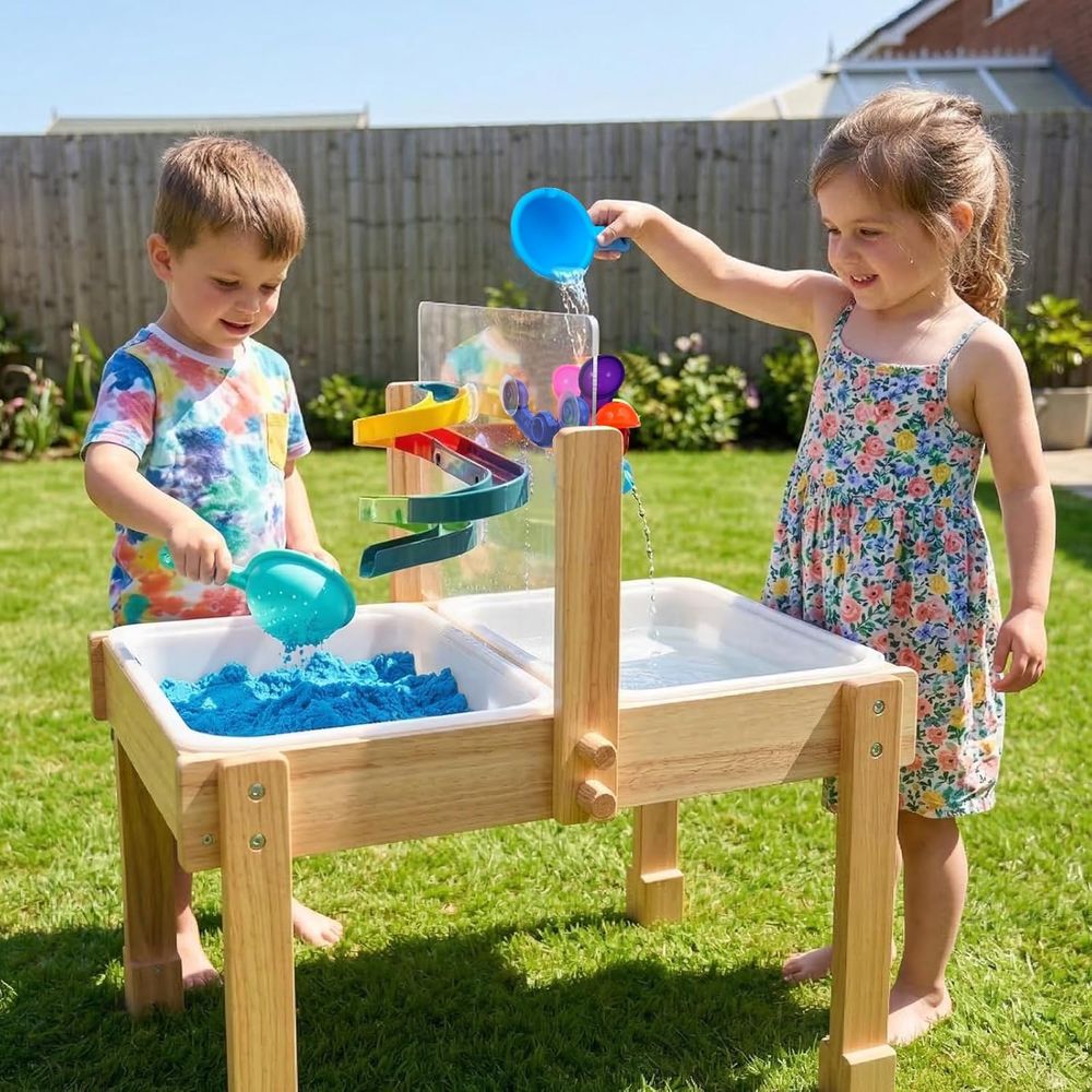 Kids Outdoor Wooden Table - Sand and Water Table or Toddlers,