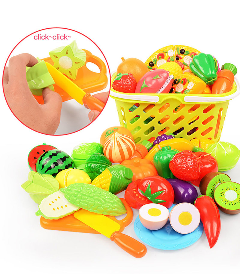Kids Outdoor Kitchen Set - Children Toys Cutting Fruits and Vegetables