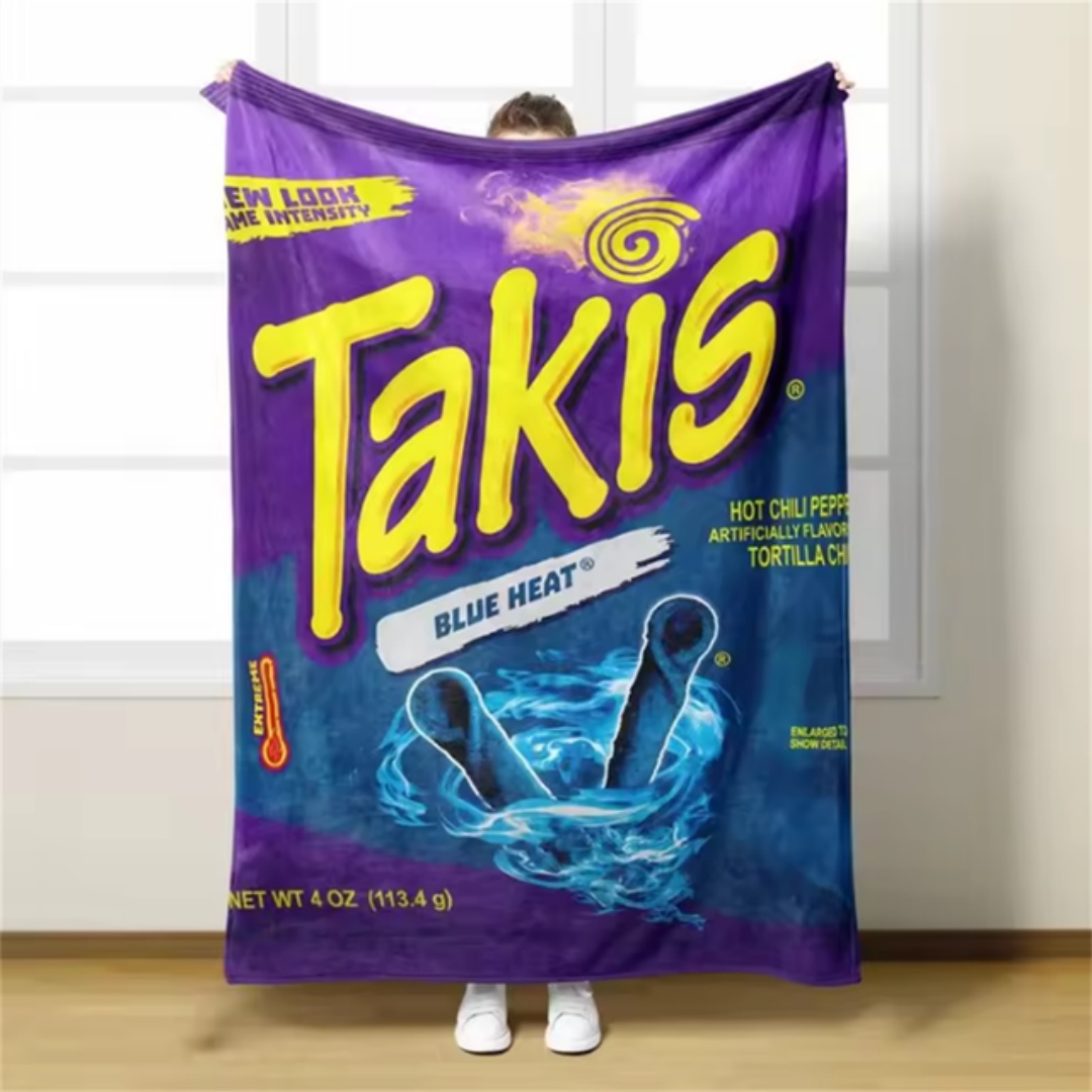 Kids Outdoor Daybed - Takis Chili Vibrant Soft Flannel Blanket