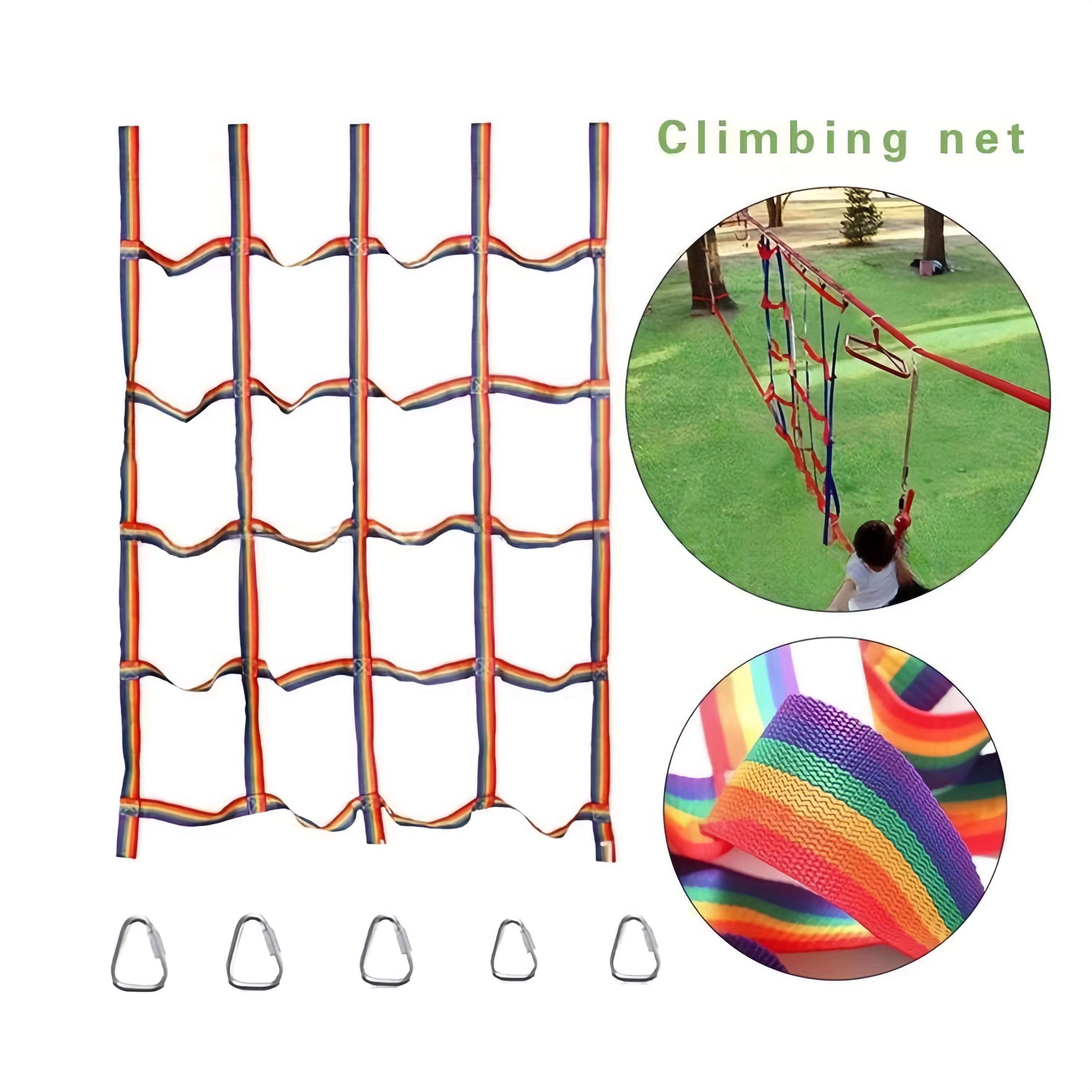 Kids Outdoor Climbing Equipment - Outdoor Colored Ribbon Climbing Net Kids