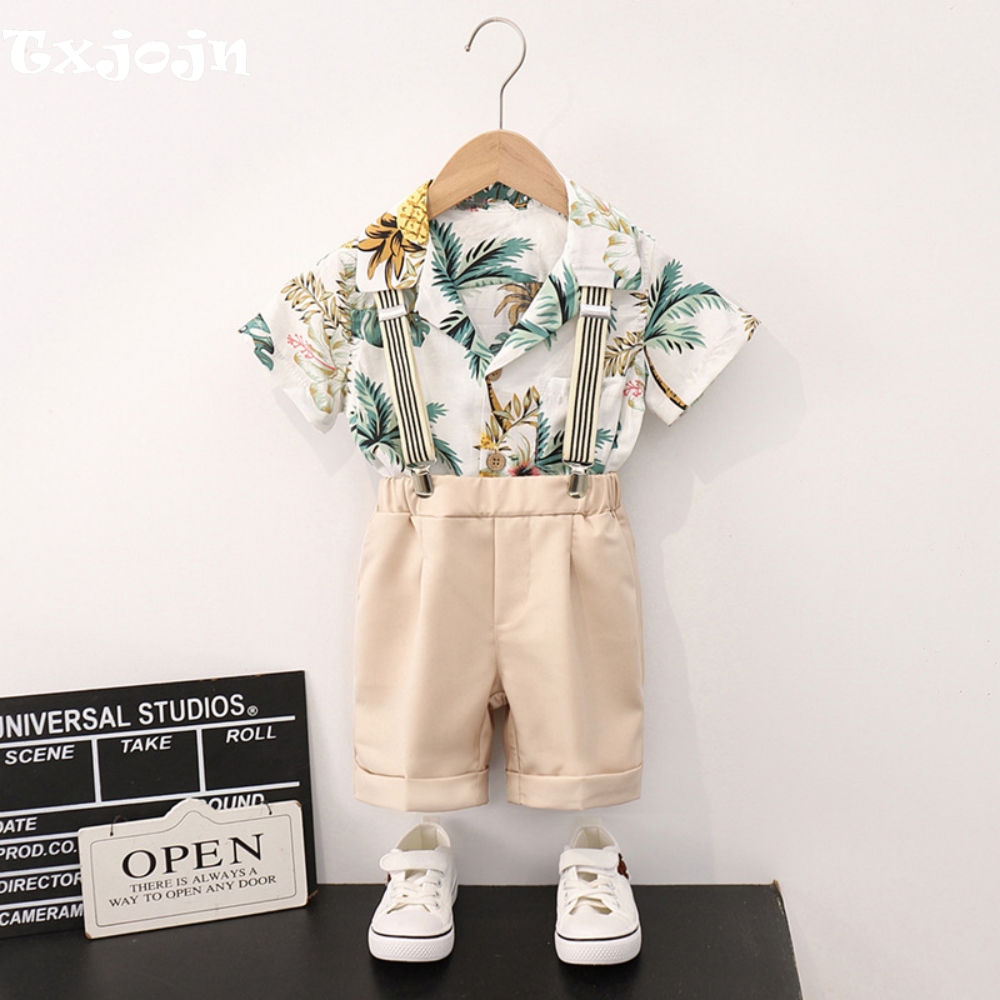 Kids Outdoor Overalls - Hot Sale Kids Printed Shirt Pants