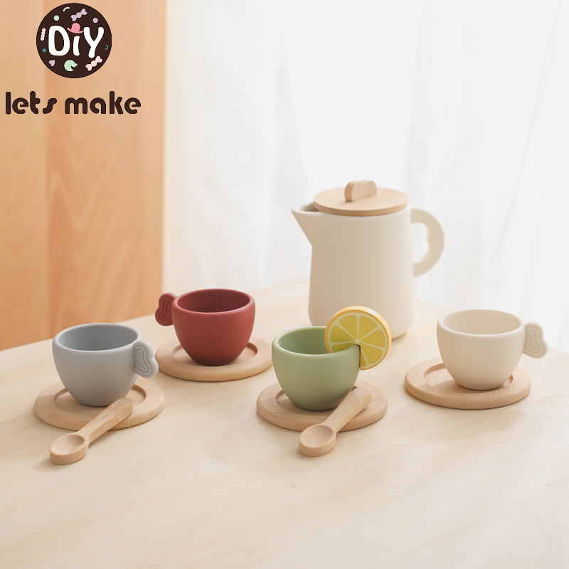 Kids Outdoor Kitchen Set - 1Set Children Montessori Toy Teapot and