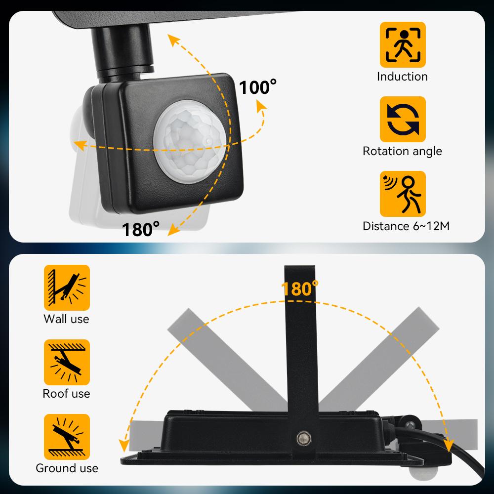 200W LED PIR Motion sensor flo - Balance Beam Outdoor incelemesi ve fiyatı