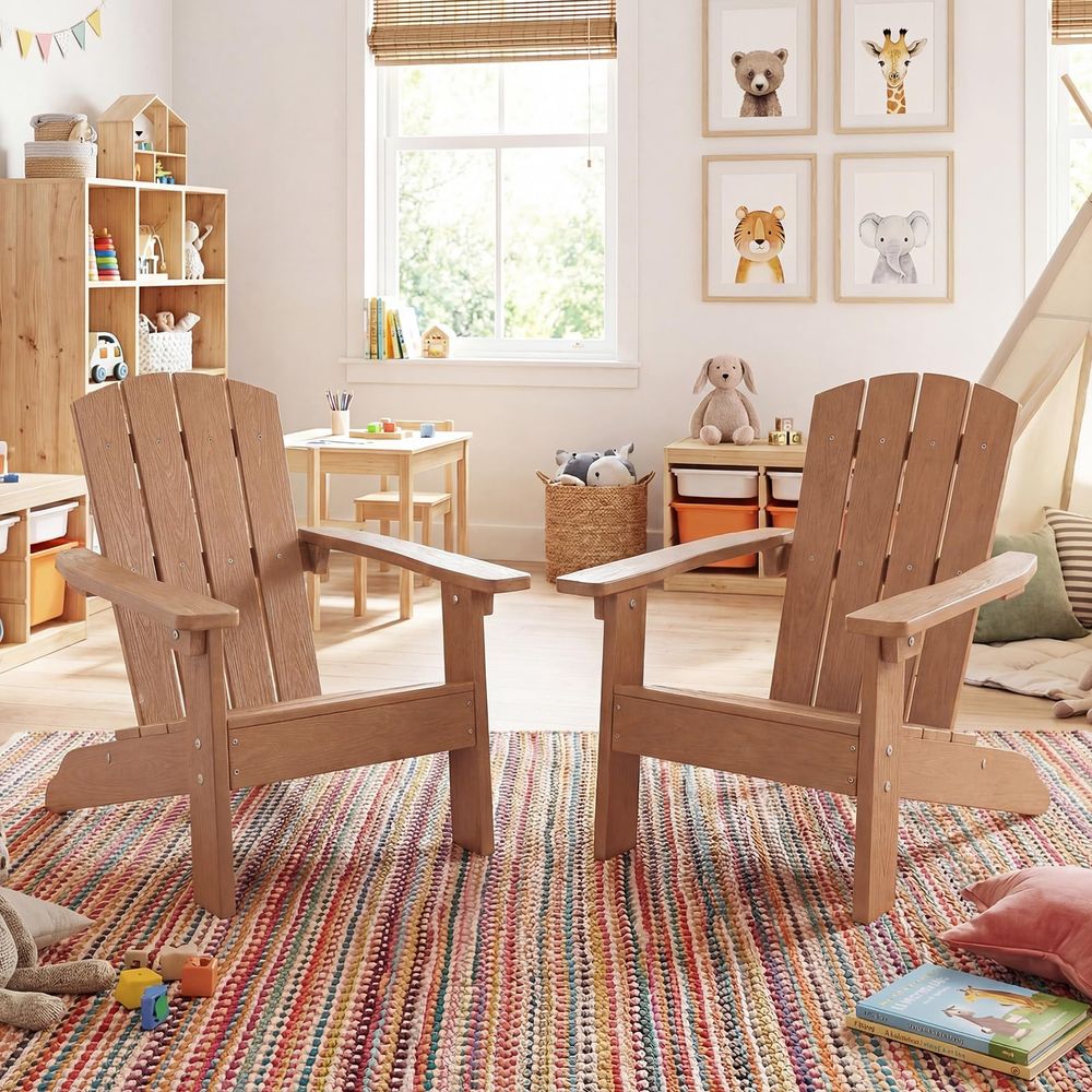 Kids Adirondack Chair, AllWeat - Kids Outdoor Lawn Chair incelemesi ve fiyatı