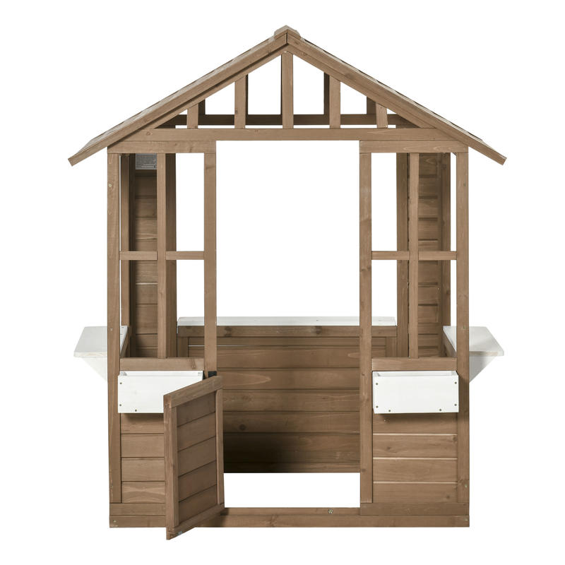 Outsunny Kids Wooden Playhouse - Kids Outdoor Wooden Playhouse incelemesi ve fiyatı