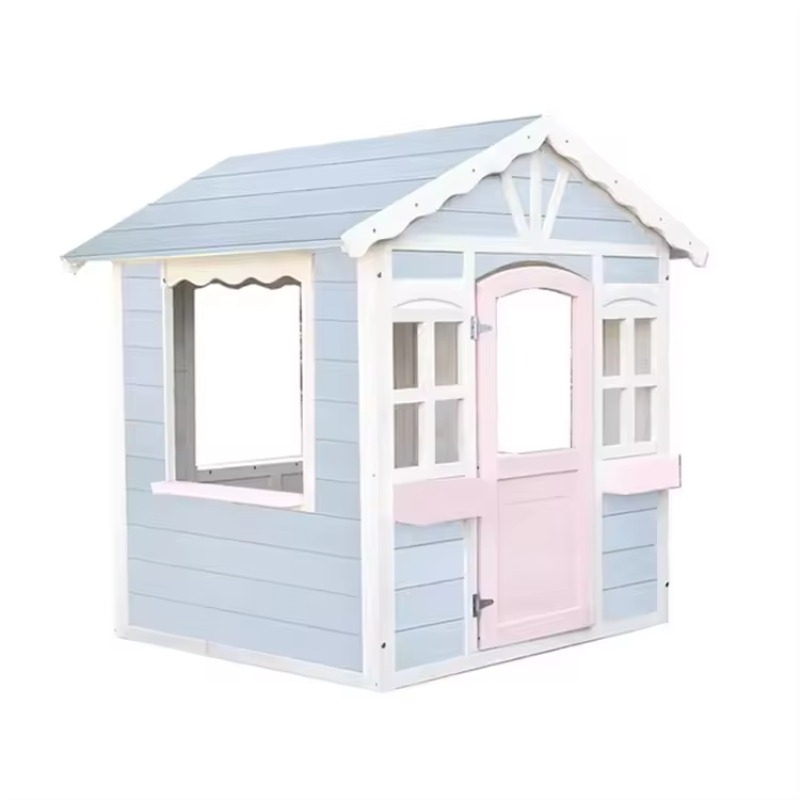 Hot Selling Play House Outdoor - Kids Outdoor Wooden Playhouse incelemesi ve fiyatı