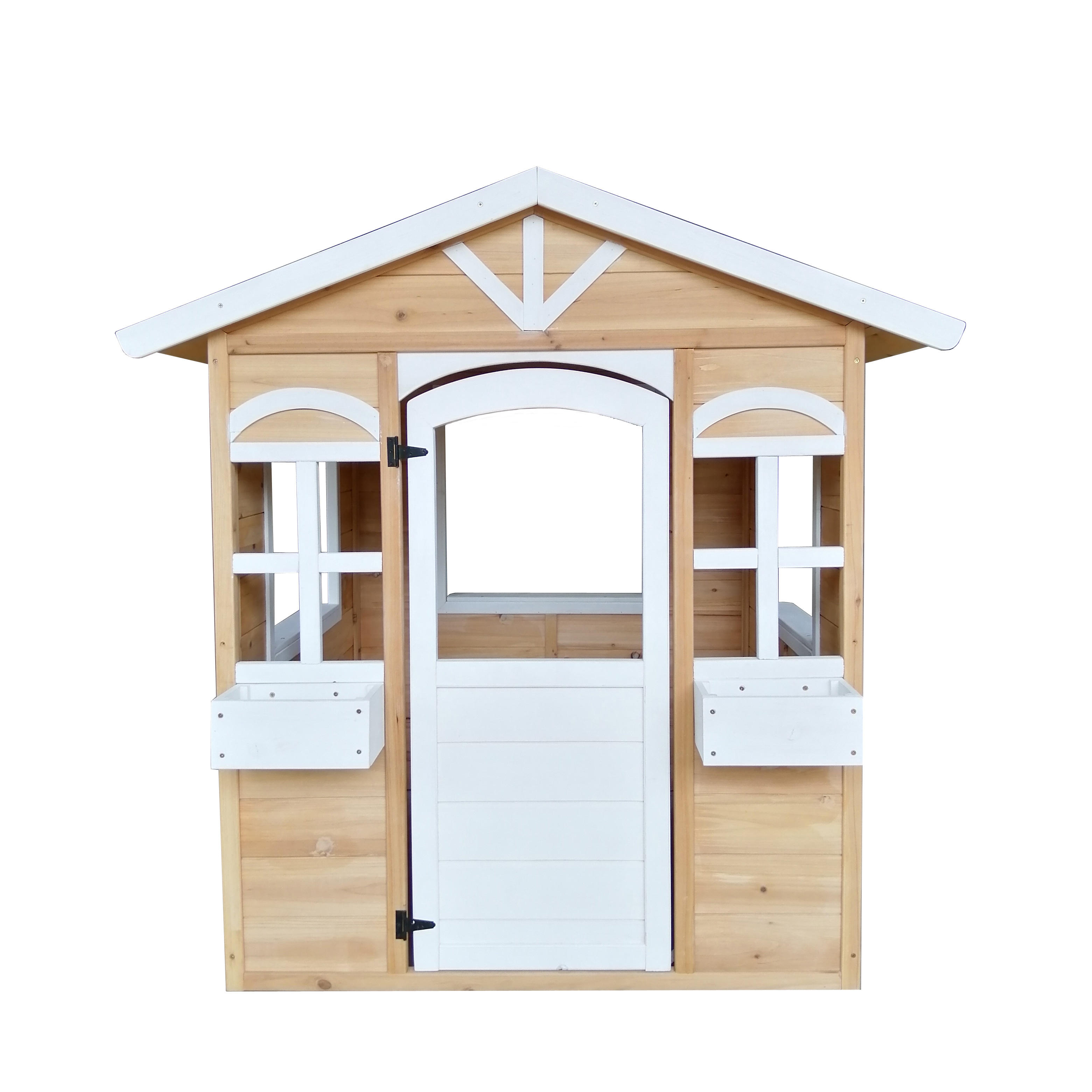Hot Selling Play House Outdoor - Kids Outdoor Wooden Playhouse incelemesi ve fiyatı