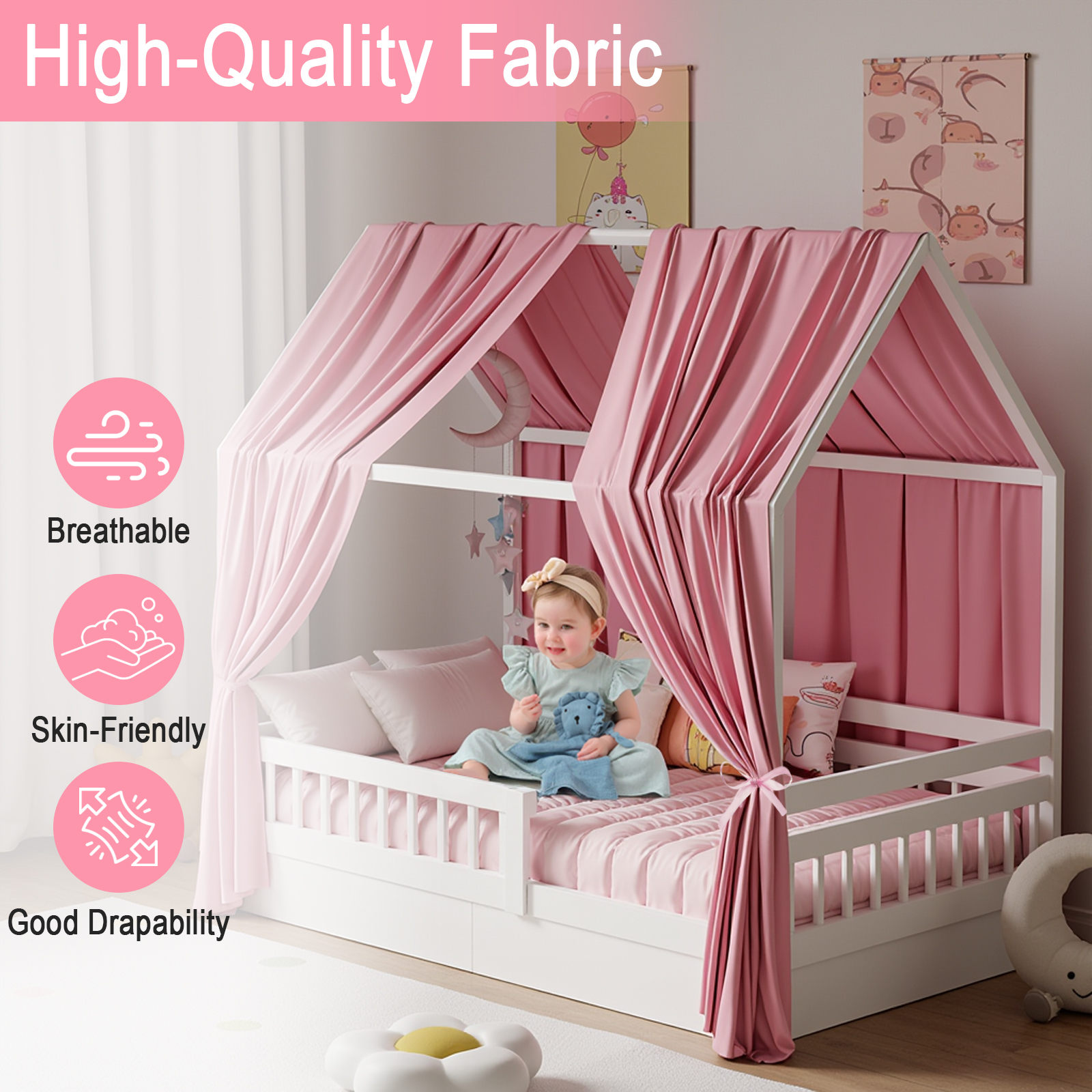 Bunk Bed Canopy 1/2-Piece Musl - Kids Outdoor Daybed incelemesi ve fiyatı