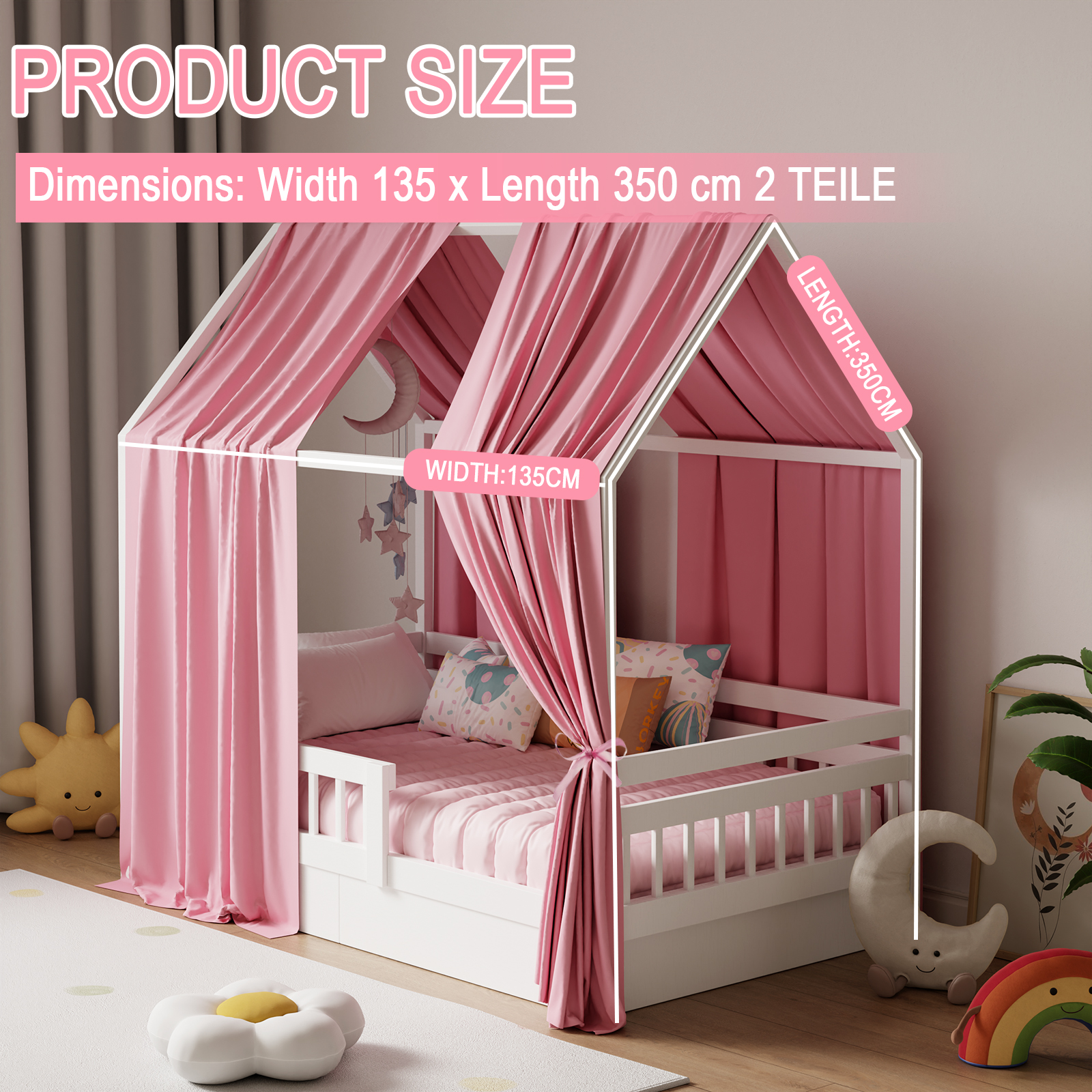 Bunk Bed Canopy 1/2-Piece Musl - Kids Outdoor Daybed incelemesi ve fiyatı