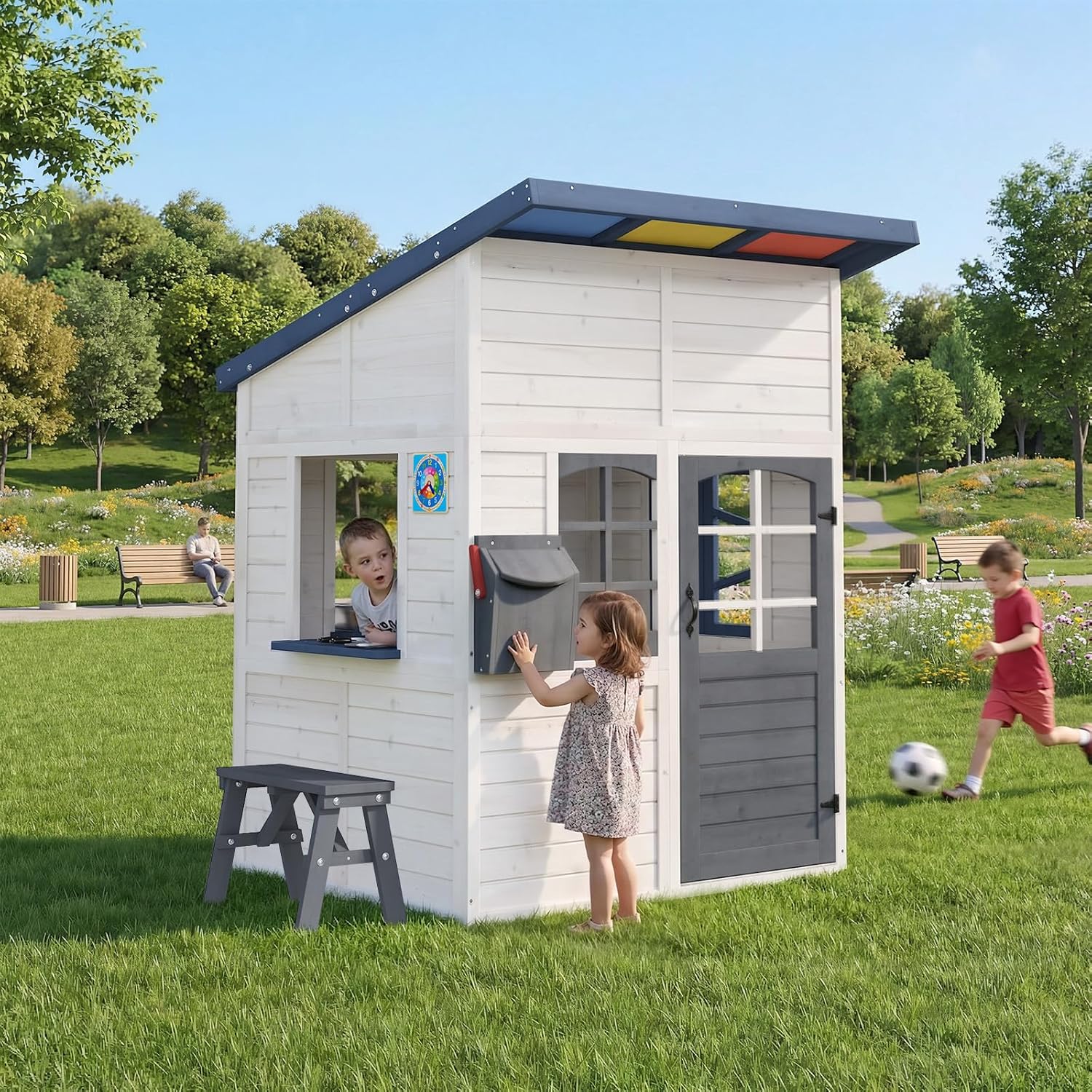 Wooden Kids Outdoor Playhouse  - Kids Outdoor Wooden Playhouse incelemesi ve fiyatı