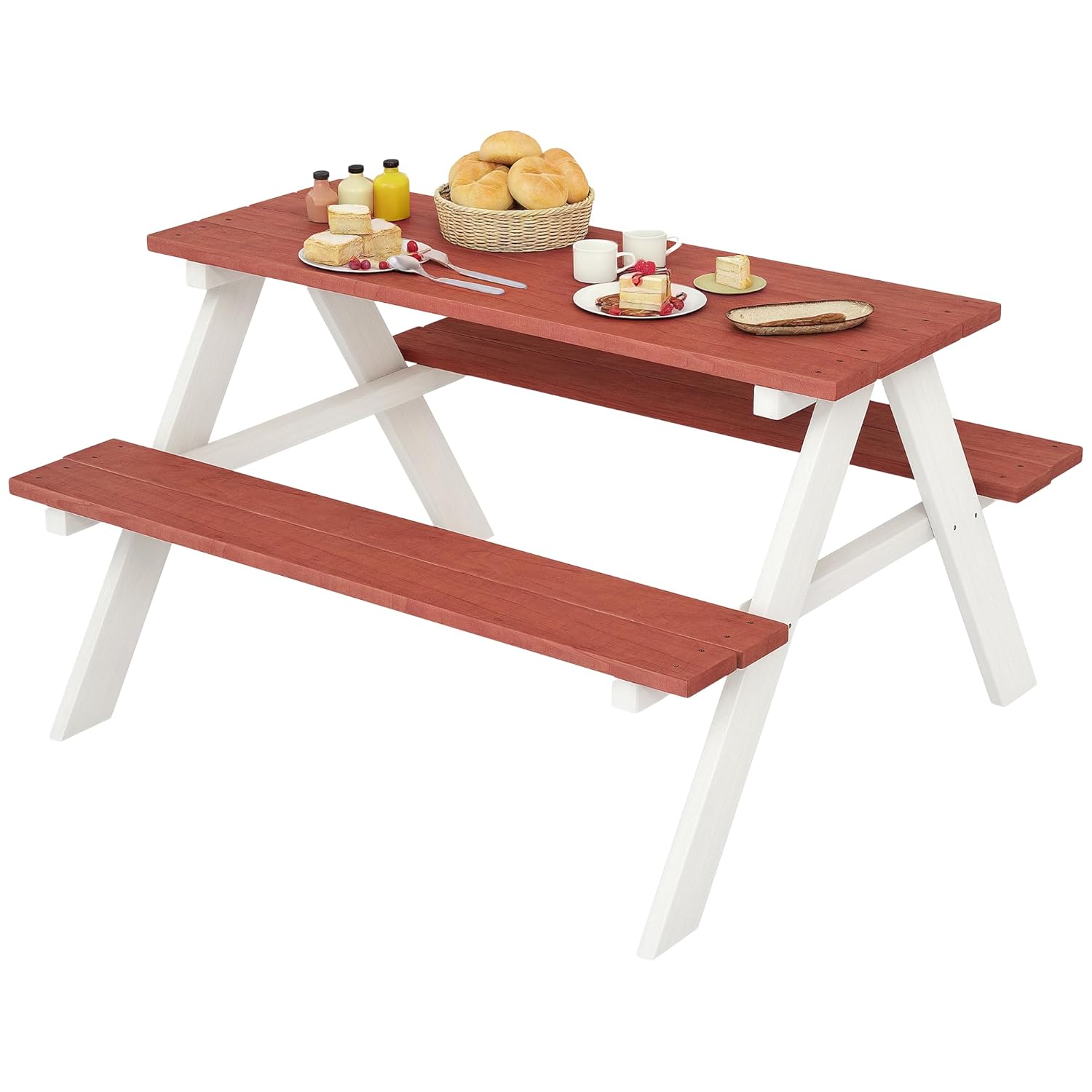 Kids Picnic Table Set, Wooden  - Kids Outdoor Wooden Table incelemesi ve fiyatı