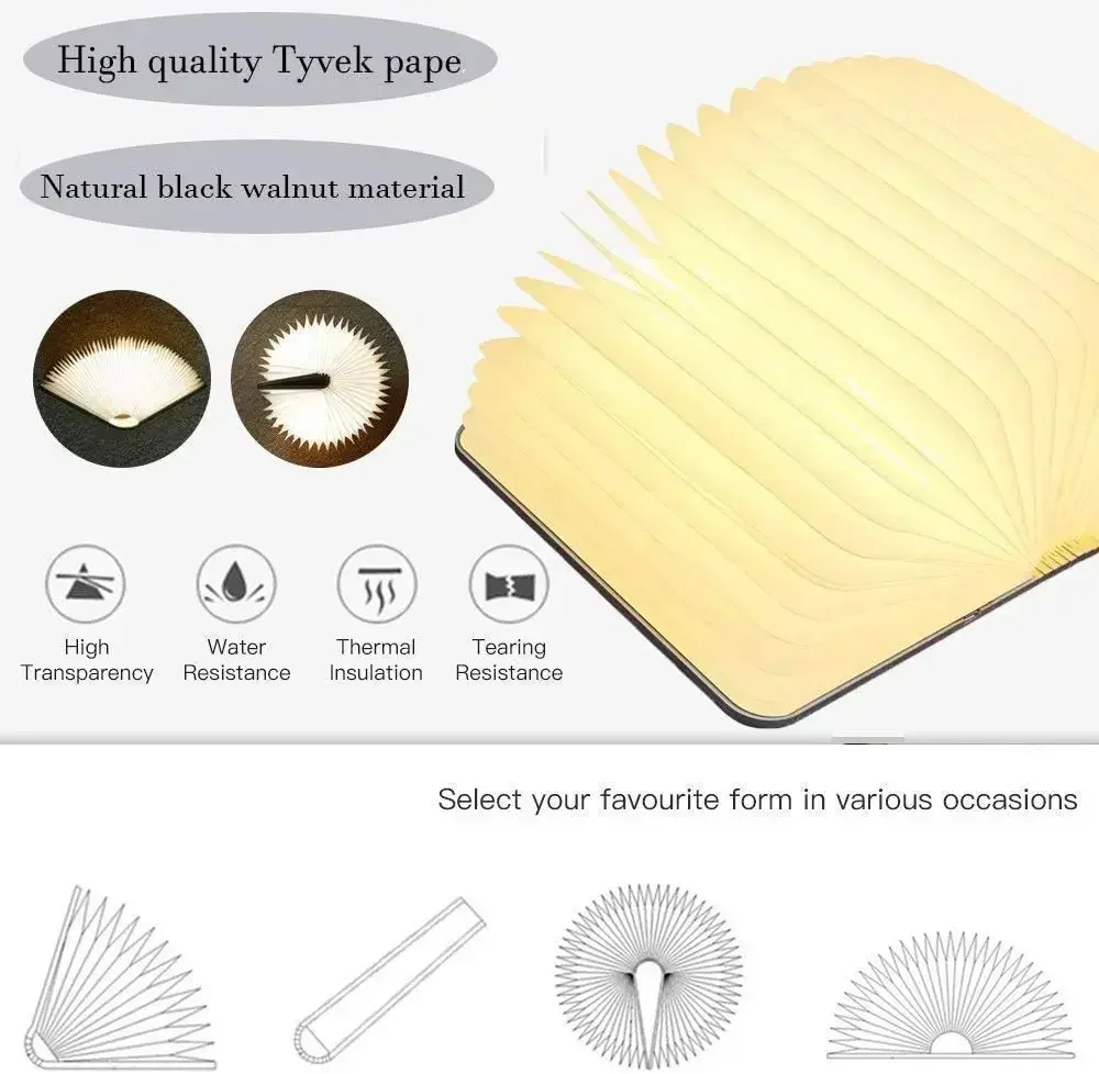 3D Book Light Folding Wooden C - Kids Outdoor Wooden Table incelemesi ve fiyatı