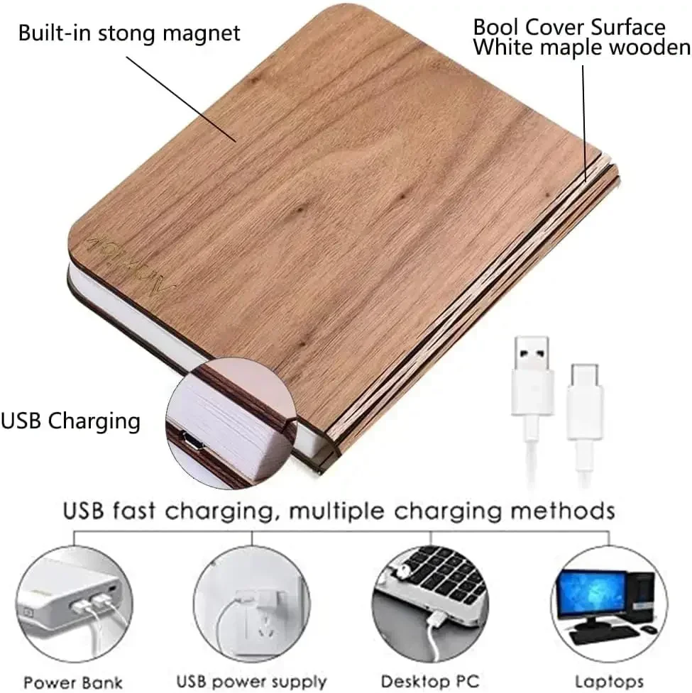 3D Book Light Folding Wooden C - Kids Outdoor Wooden Table incelemesi ve fiyatı