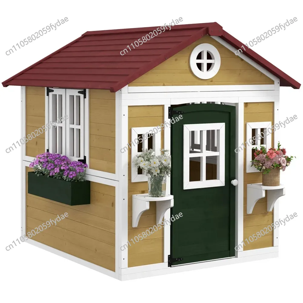 Outdoor Kids Playhouse, Wooden - Kids Outdoor Wooden Playhouse incelemesi ve fiyatı
