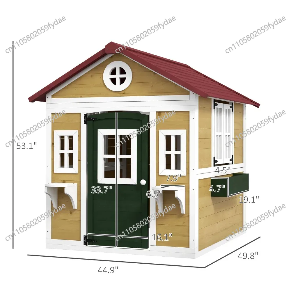 Outdoor Kids Playhouse, Wooden - Kids Outdoor Wooden Playhouse incelemesi ve fiyatı