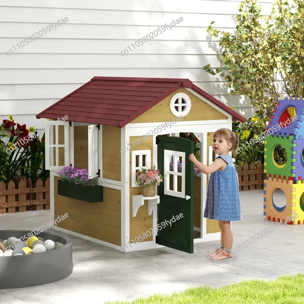 Outdoor Kids Playhouse, Wooden - Kids Outdoor Wooden Playhouse incelemesi ve fiyatı