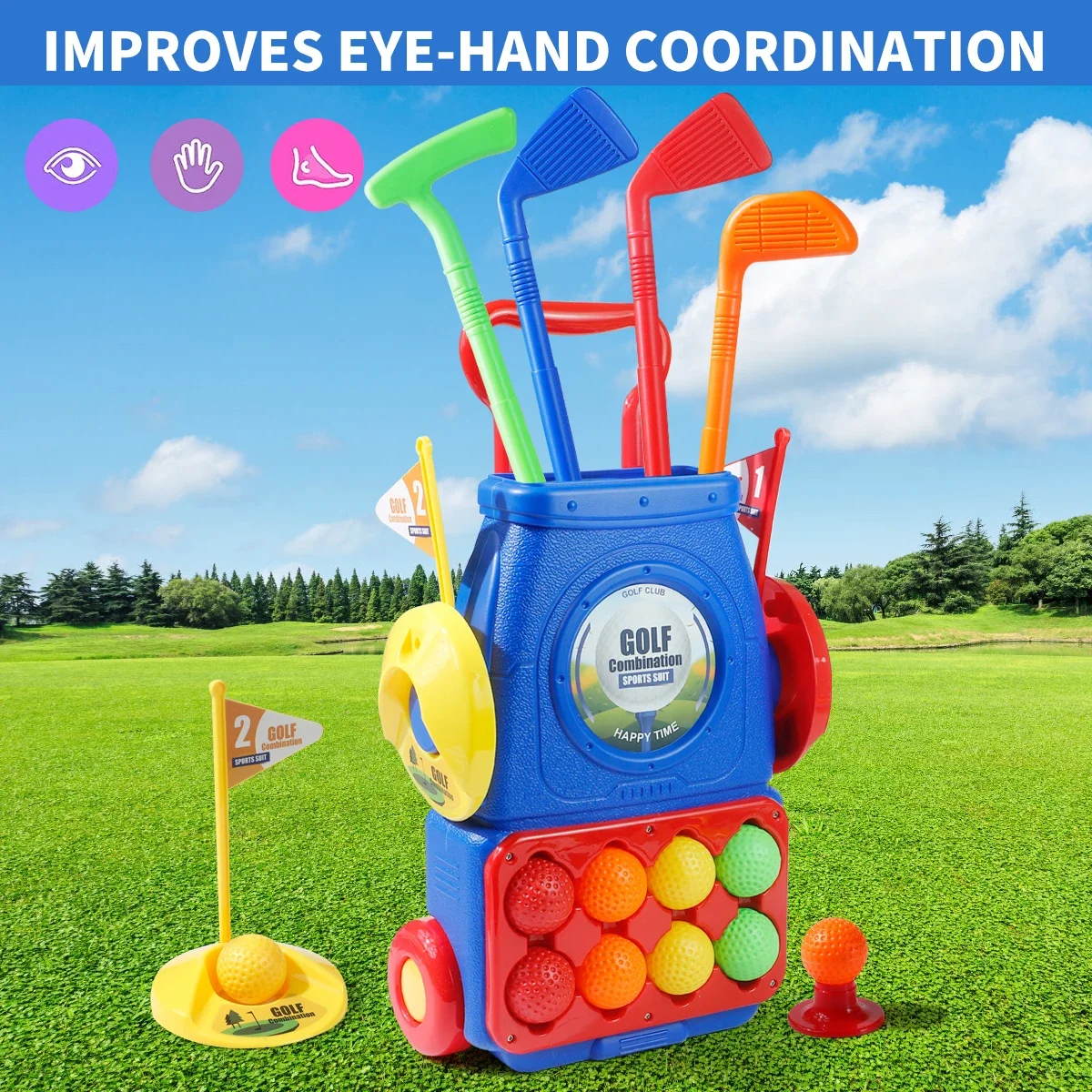 Upgraded Kids Golf Cart Toy wi - Kids Indoor Outdoor Cart incelemesi ve fiyatı