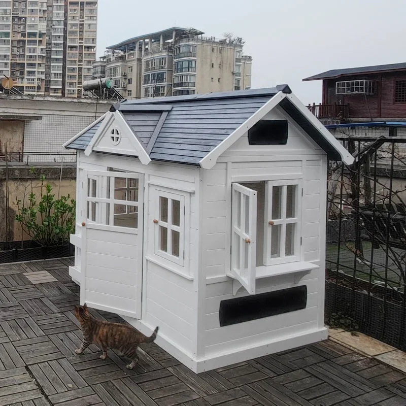 -Wood Kids Play House Wooden C - Kids Outdoor Wooden Playhouse incelemesi ve fiyatı