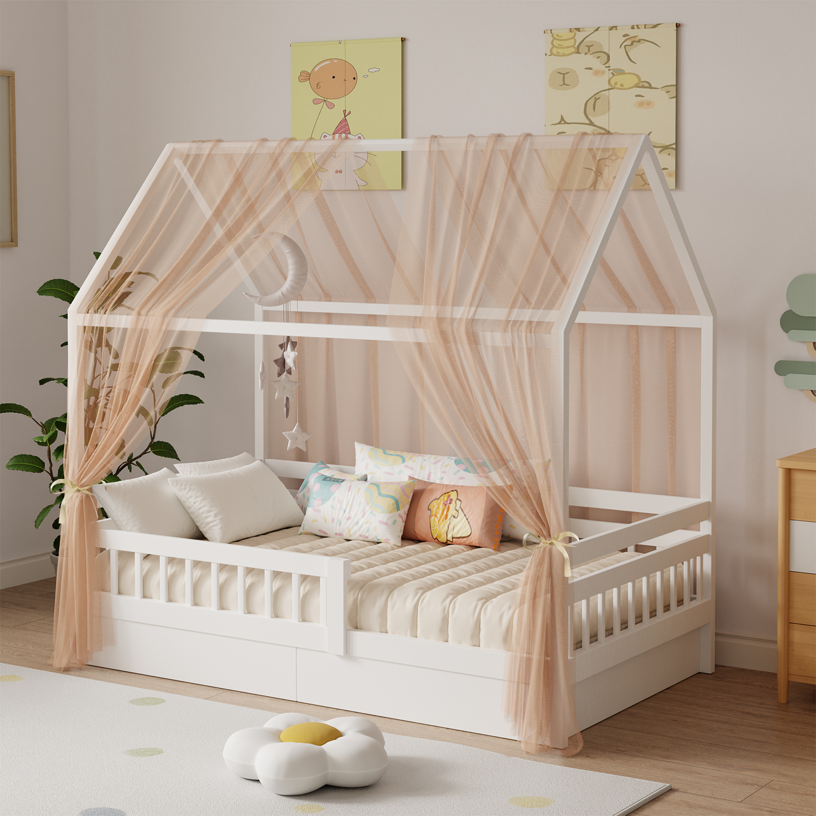 Bunk Bed Canopy 1/2-Piece Musl - Kids Outdoor Daybed incelemesi ve fiyatı