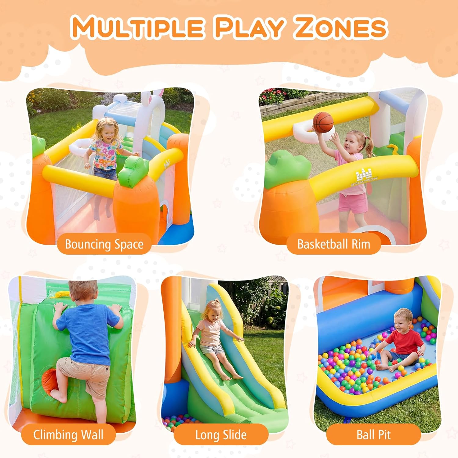 Inflatable Bounce House with B - Kids Outdoor Area incelemesi ve fiyatı