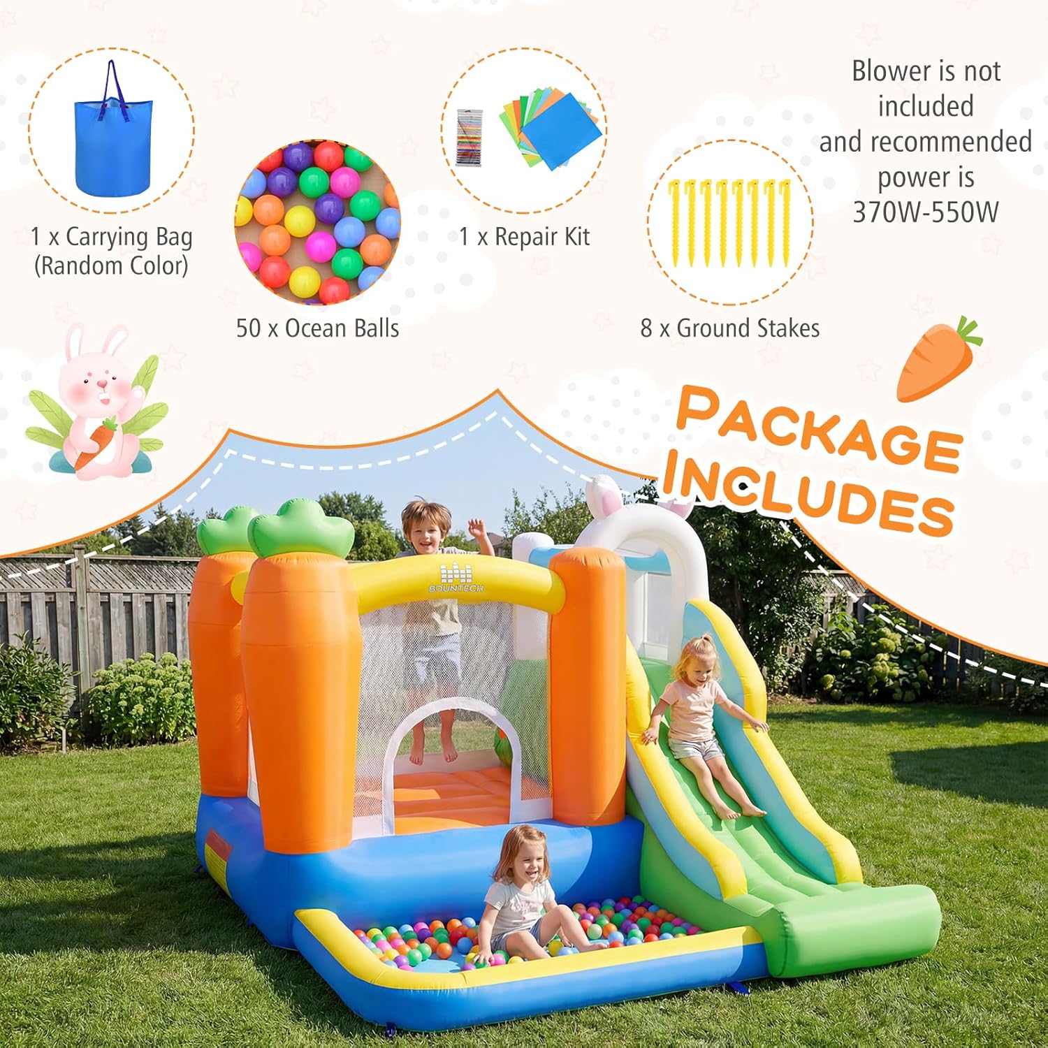 Inflatable Bounce House with B - Kids Outdoor Area incelemesi ve fiyatı