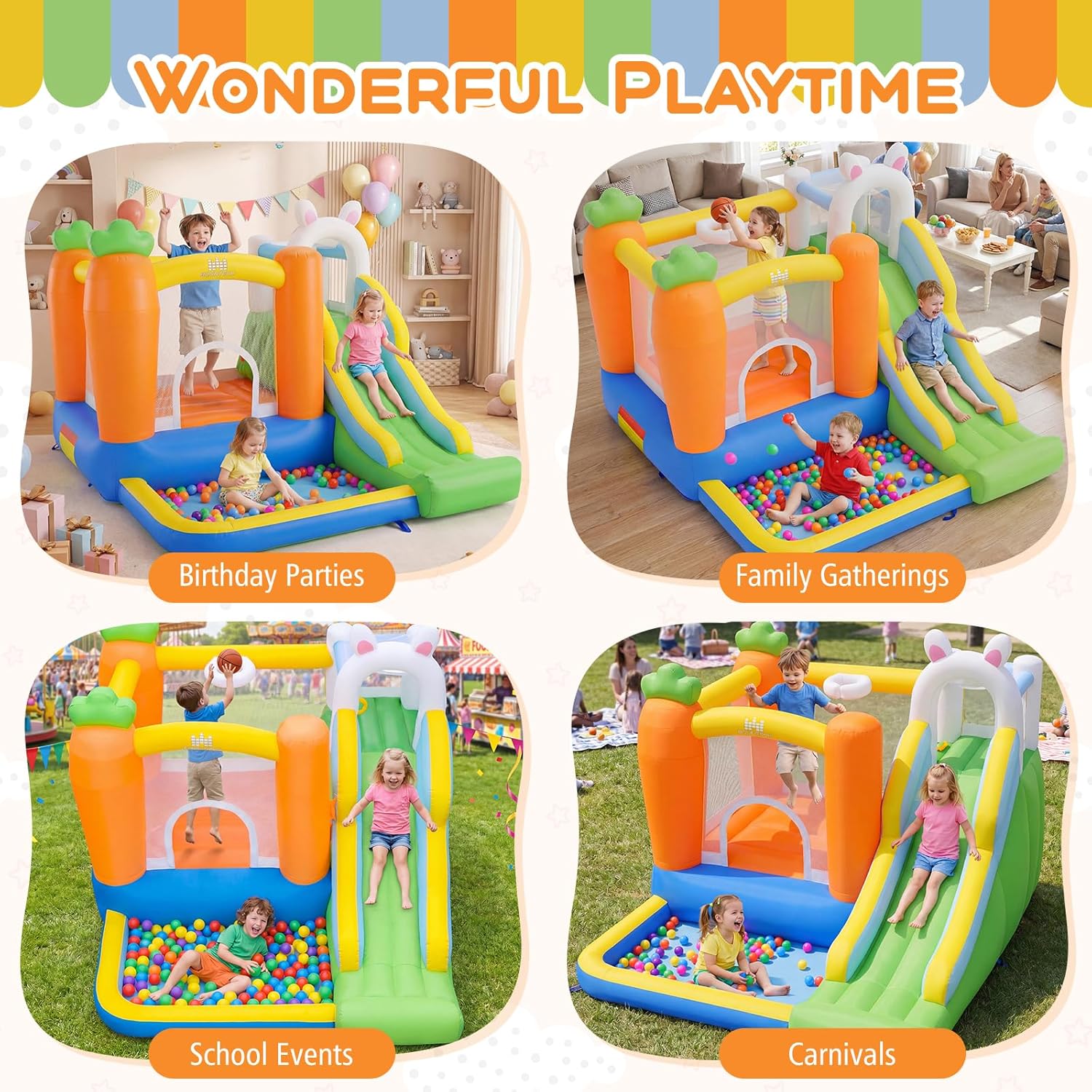 Inflatable Bounce House with B - Kids Outdoor Area incelemesi ve fiyatı