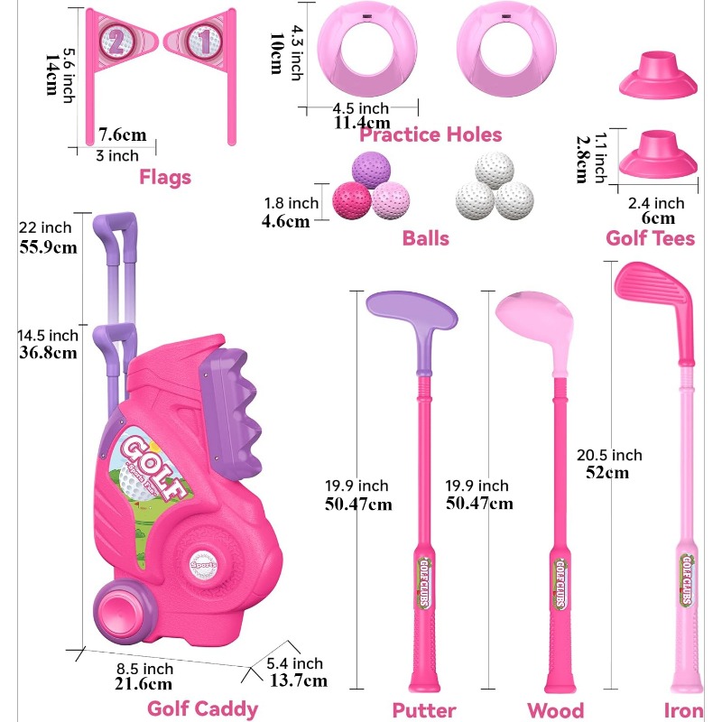 Toddler Golf Club Set Kids Gol - Kids Indoor Outdoor Cart incelemesi ve fiyatı