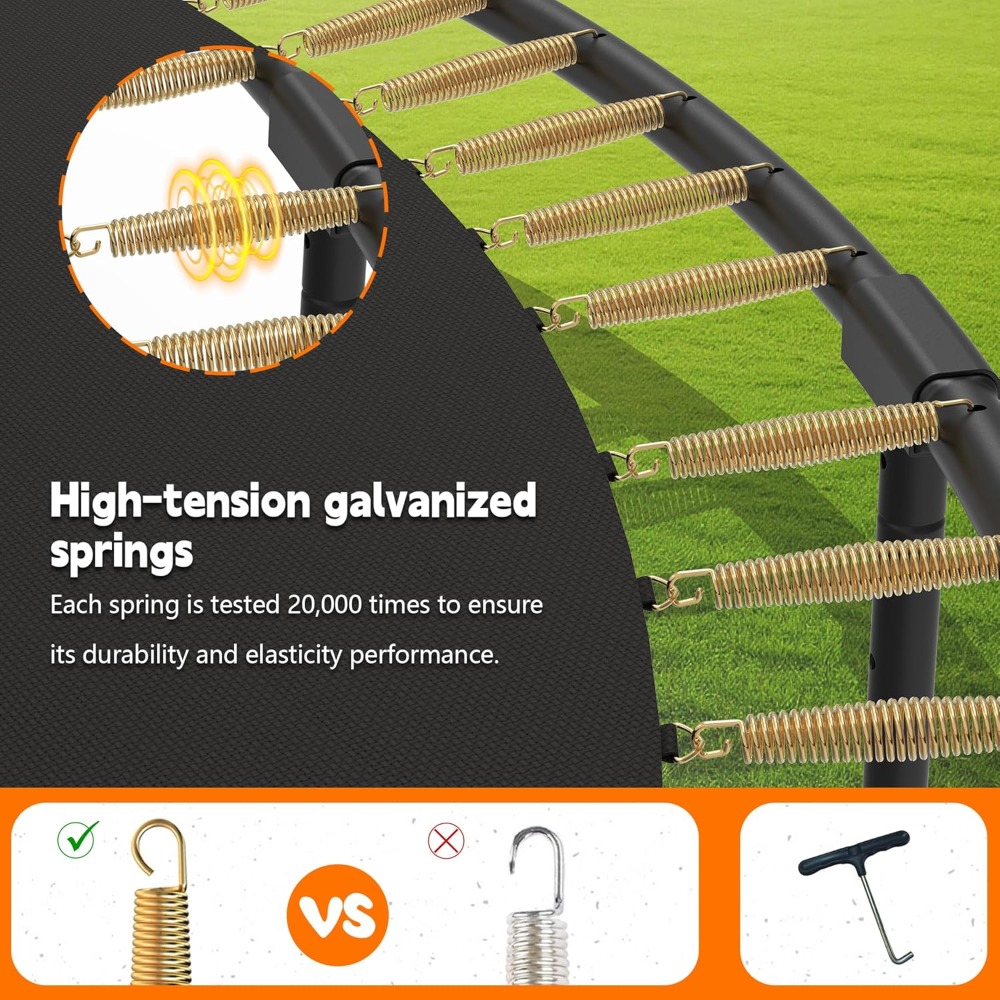 Upgraded 12FT Pumpkin Outdoor  - Kids Outdoor Trampoline incelemesi ve fiyatı