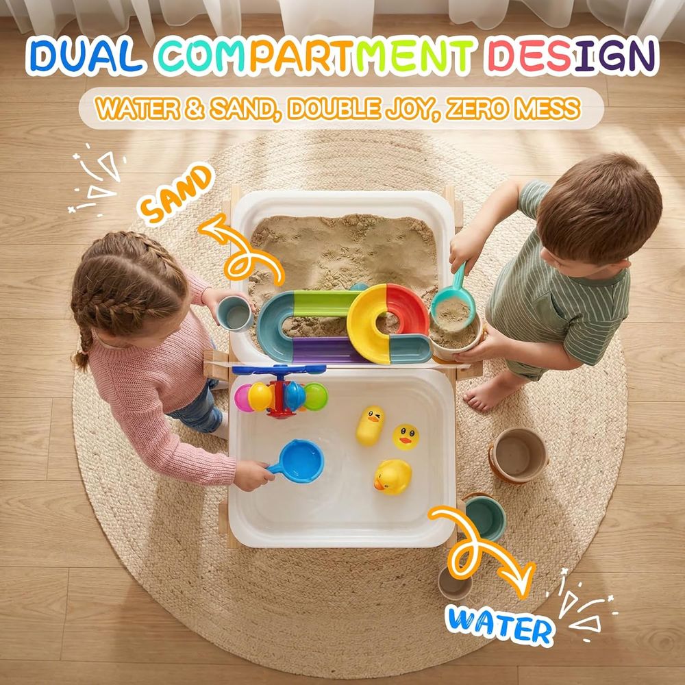 Sand and Water Table or Toddle - Kids Outdoor Wooden Table incelemesi ve fiyatı