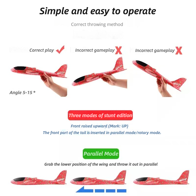 48cm Large Foam Airplane Child - Kids Outdoor Equipment incelemesi ve fiyatı