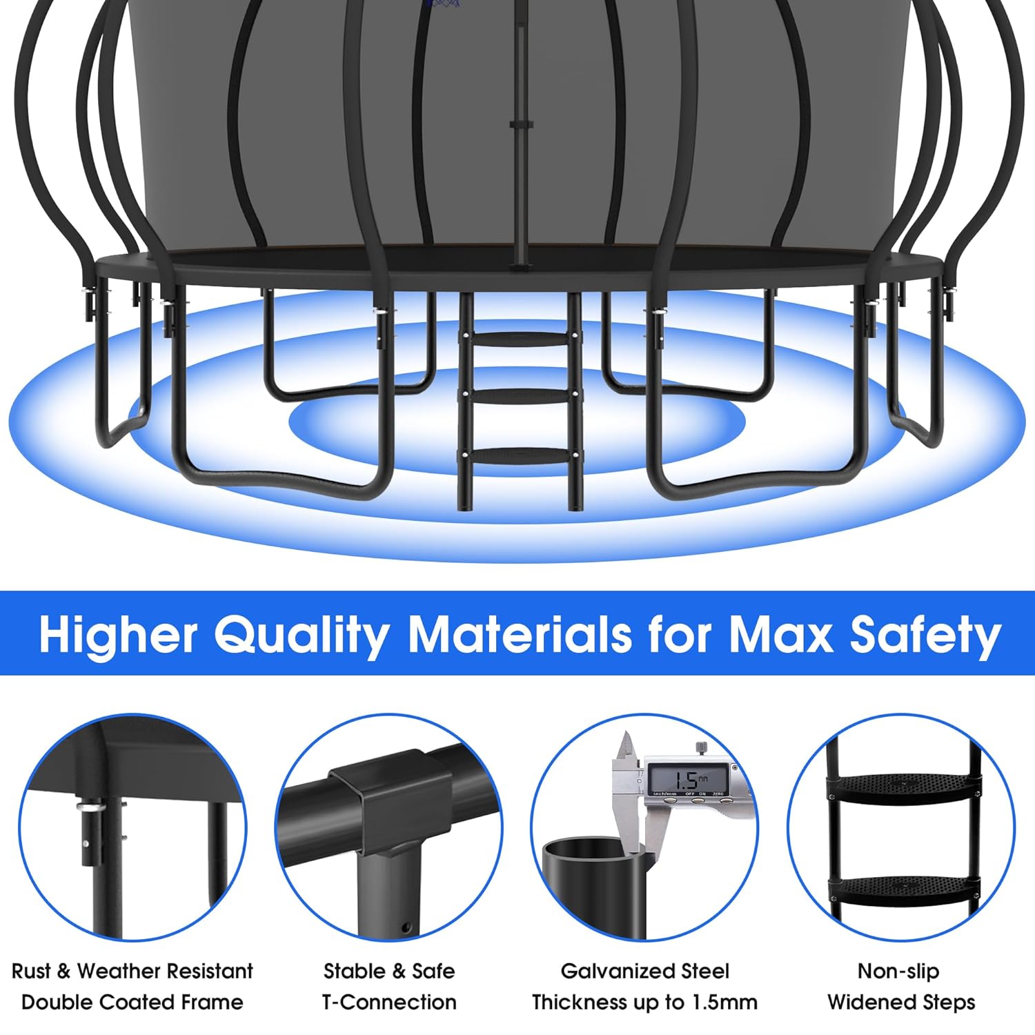 Large Outdoor Trampoline with  - Kids Outdoor Trampoline incelemesi ve fiyatı