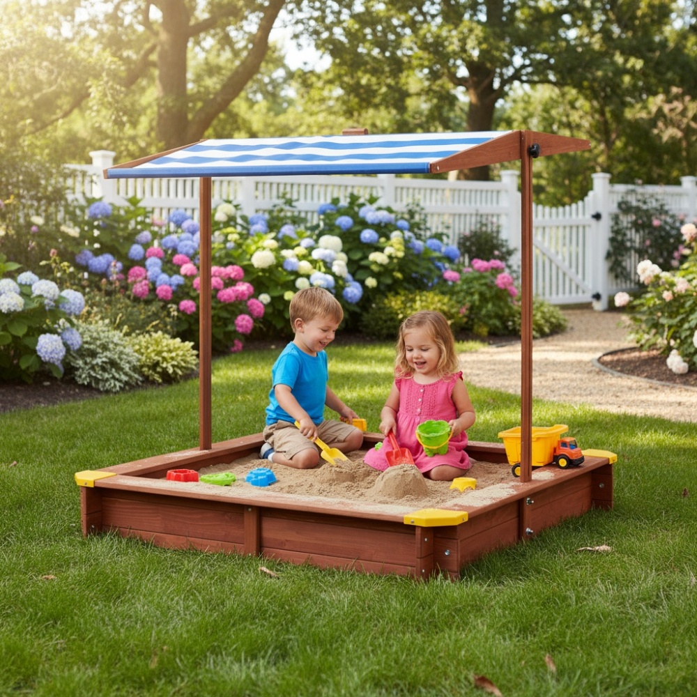 Wooden Kids Picnic Table, Sand - Kids Outdoor Wooden Table incelemesi ve fiyatı