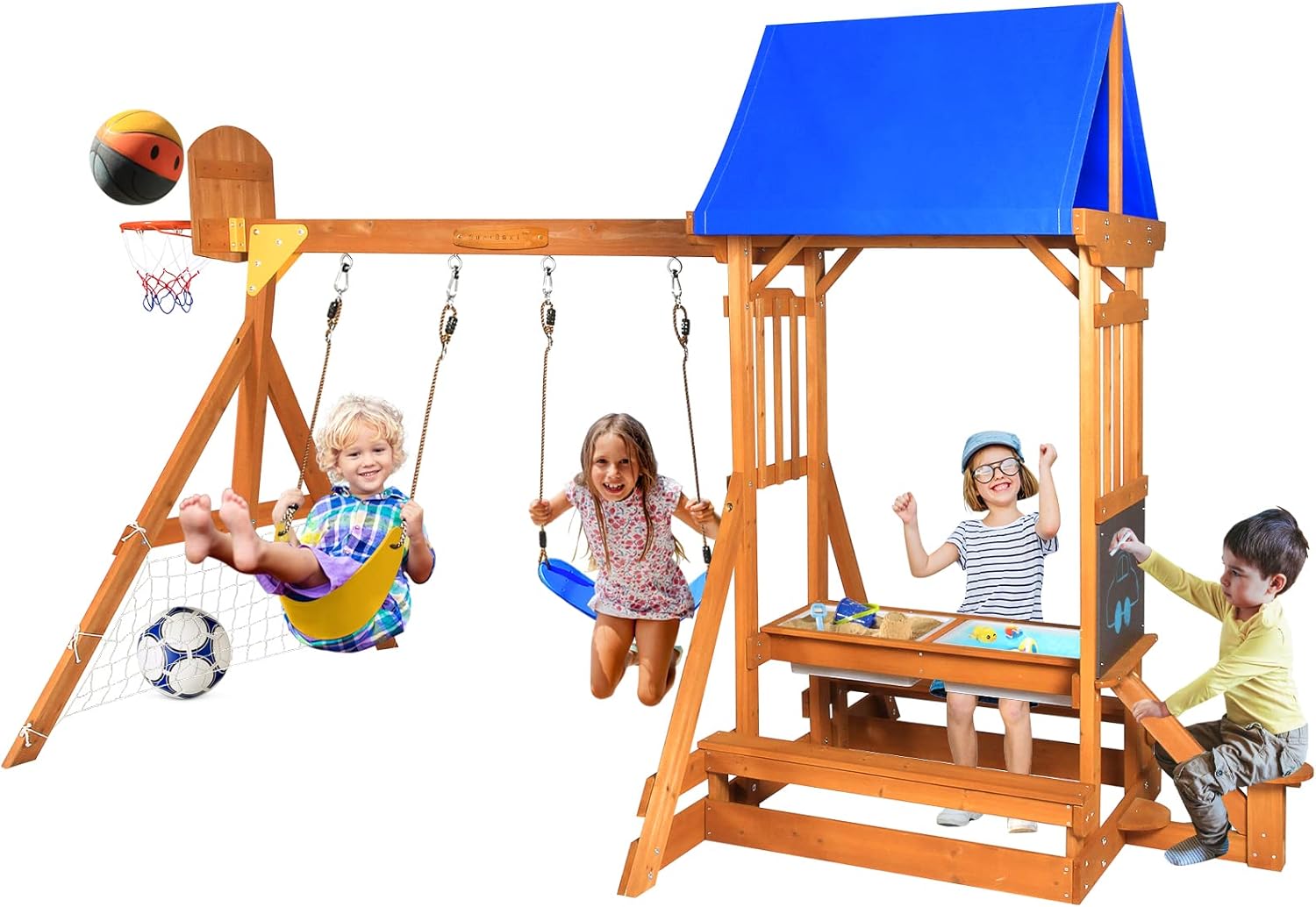 6-in-1 Wooden Playground Plays - Kids Outdoor Wooden Table incelemesi ve fiyatı