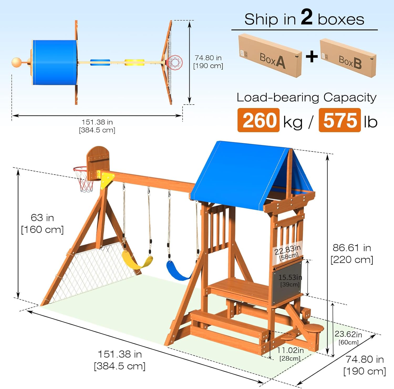 6-in-1 Wooden Playground Plays - Kids Outdoor Wooden Table incelemesi ve fiyatı