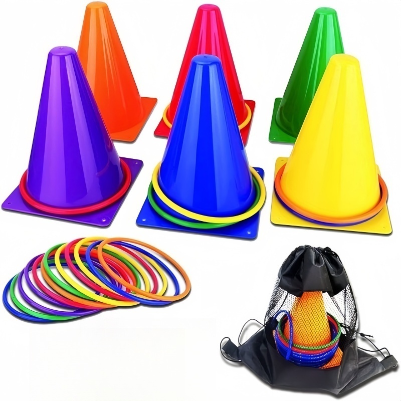 1Set Toss Cones Rings Party Ga - Kids Outdoor Yard Tools incelemesi ve fiyatı