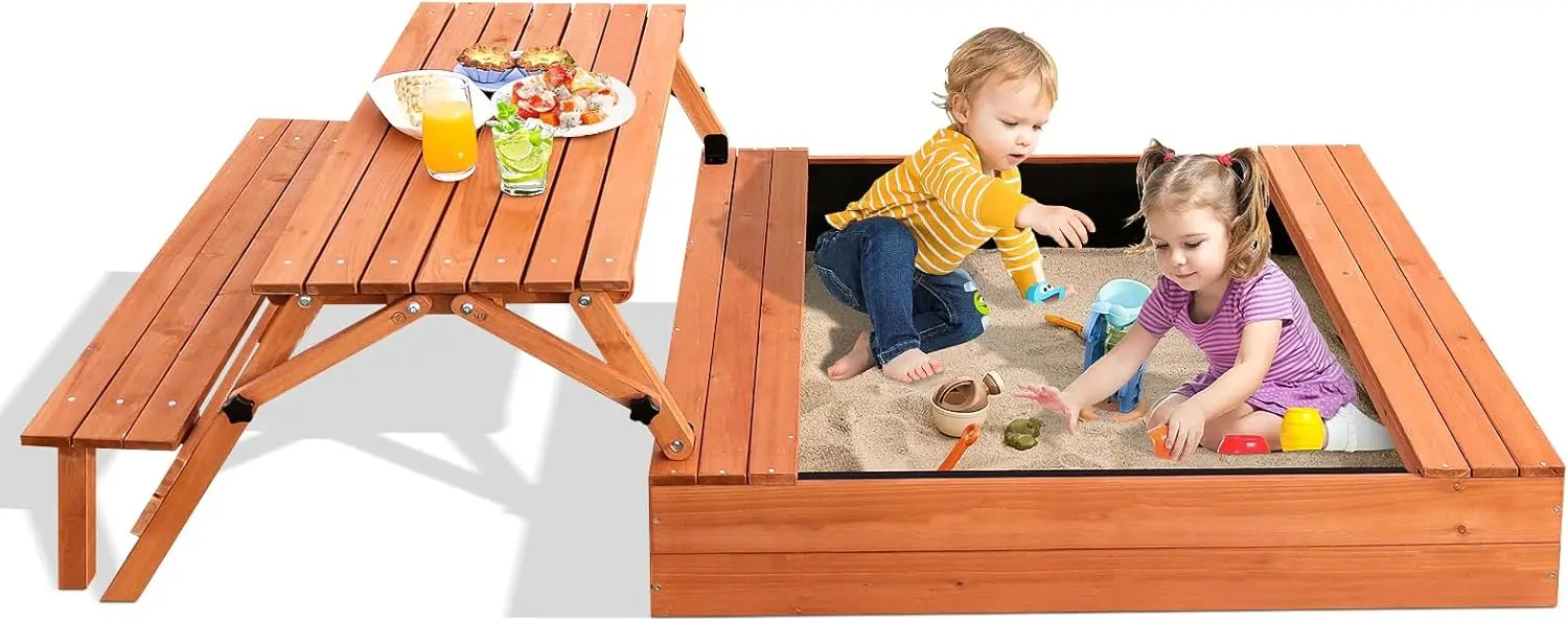 Kids Outdoor Wooden Sandbox La - Kids Outdoor Wooden Table incelemesi ve fiyatı