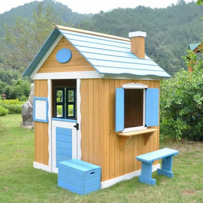 Children Wood Playhouses Kids  - Kids Outdoor Wooden Playhouse incelemesi ve fiyatı