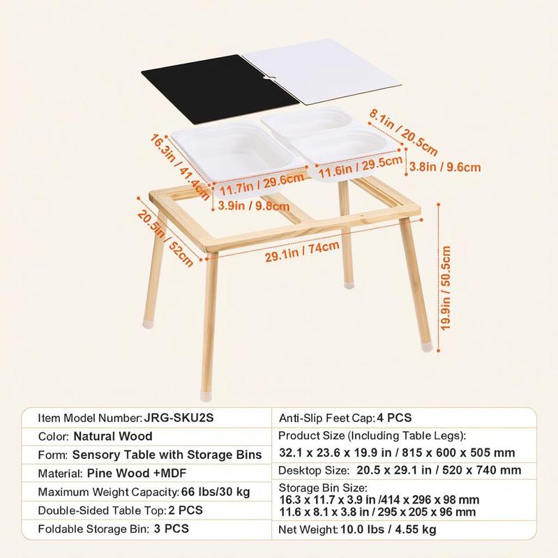 Sensory Table for Toddlers, Ki - Kids Outdoor Wooden Table incelemesi ve fiyatı