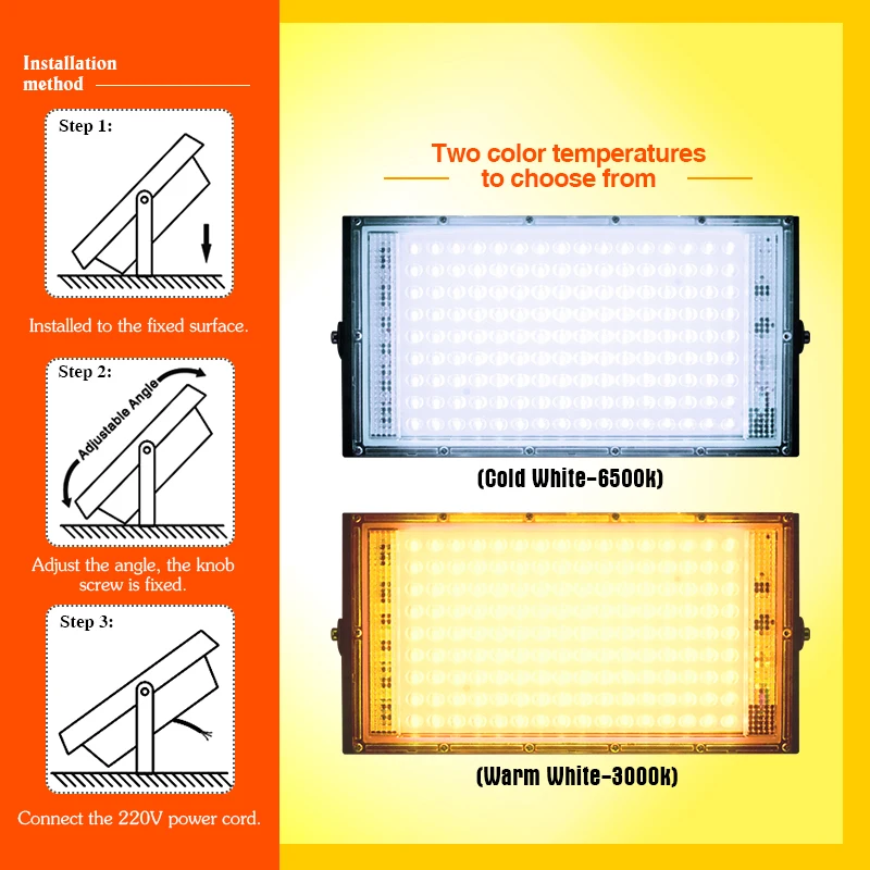 50W 100W Led Flood Light IP65  - Balance Beam Outdoor incelemesi ve fiyatı
