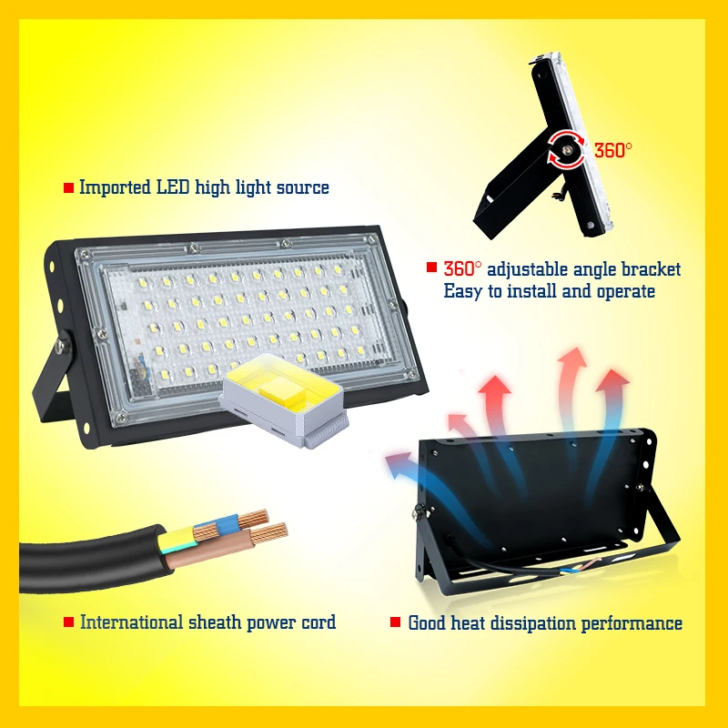 50W 100W Led Flood Light IP65  - Balance Beam Outdoor incelemesi ve fiyatı