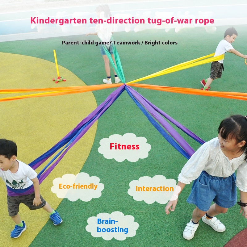 Colorful Tug Of War Ten Way Te - Kids Outdoor Climbing Equipment incelemesi ve fiyatı