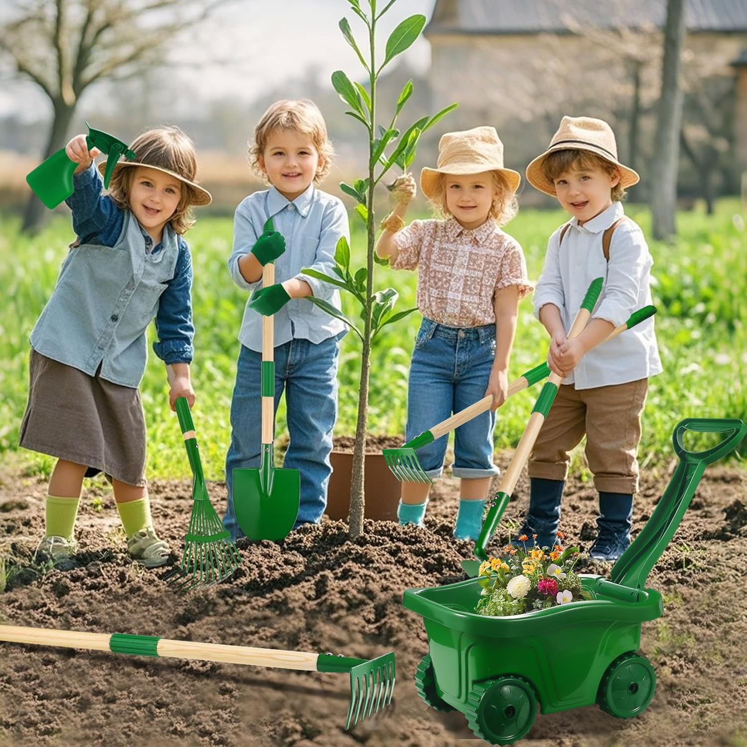 Kids Gardening Tools Set - 7pc - Kids Outdoor Yard Tools incelemesi ve fiyatı