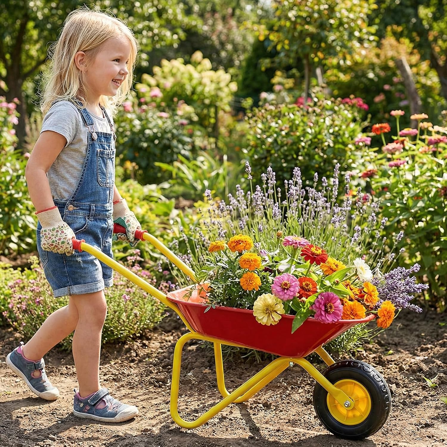 Kids Wheelbarrow, Children’s G - Kids Indoor Outdoor Cart incelemesi ve fiyatı