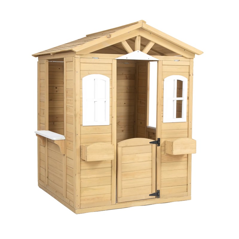 Modern Classic Solid Wood Play - Kids Outdoor Wooden Playhouse incelemesi ve fiyatı
