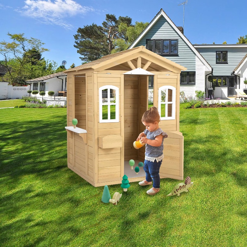 Modern Classic Solid Wood Play - Kids Outdoor Wooden Playhouse incelemesi ve fiyatı
